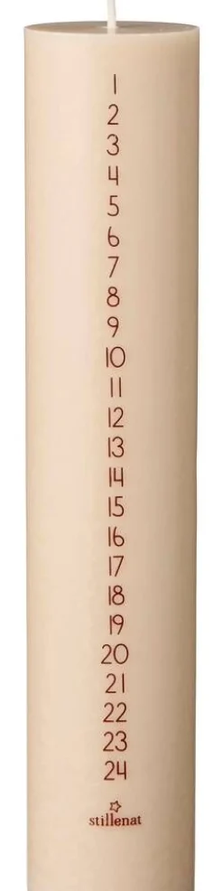 IB Laursen kynttilä Joulu 1-24 ruskeilla numeroilla
