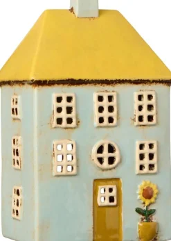 IB Laursen talolyhty Nyhavn keltainen katto ja auringonkukka