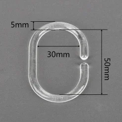 Ihanin suihkuverhorenkaat läpinäkyvä