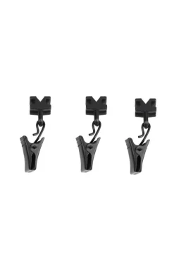 Ihanin verhokiskon liuku nipistimellä musta 20 kpl