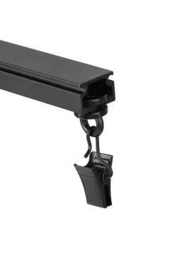 Ihanin verhokiskon pyöröliuku nipistimellä musta 20 kpl