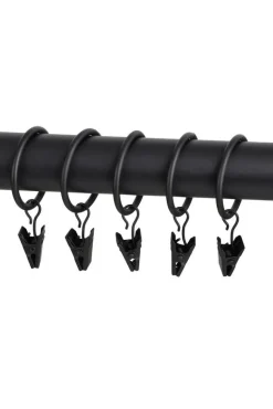 Ihanin verhorenkaat 32/38 mm nipistimellä mattamusta