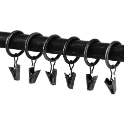 Ihanin verhorenkaat nipistimellä 25/32 mm mustakulta