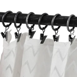 Ihanin verhorenkaat nipistimellä 25/32 mm mustakulta