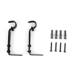 Ihanin verhotangon kannakkeet 19 mm mustakulta