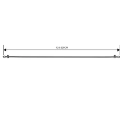 Ihanin verhotanko Cafe 125-220 cm kromi