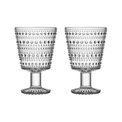 Iittala Kastehelmi juomalasi jalallinen 26 cl kirkas 2 kpl