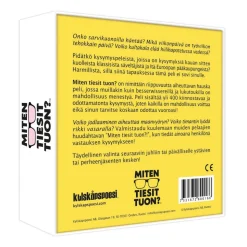 Kylskåpspoesi kysymyspeli Miten Tiesit Tuon