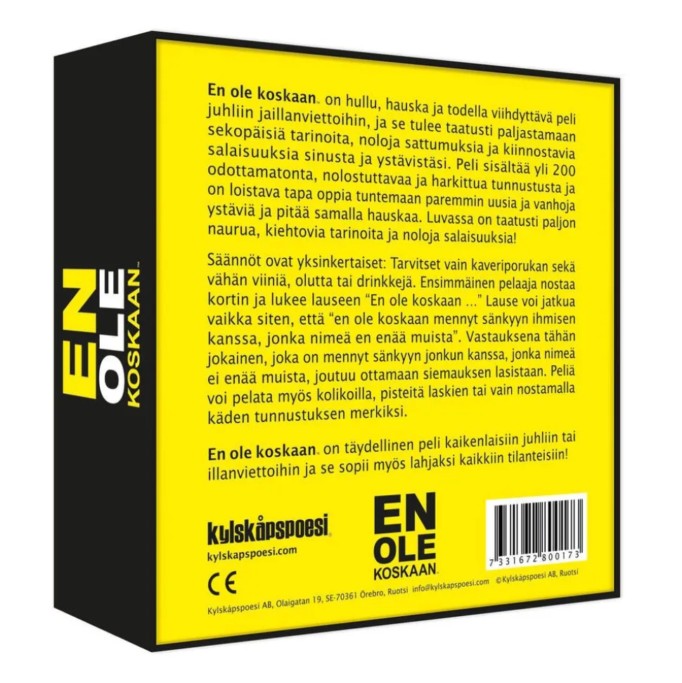 Kylskåpspoesi partypeli En Ole Koskaan