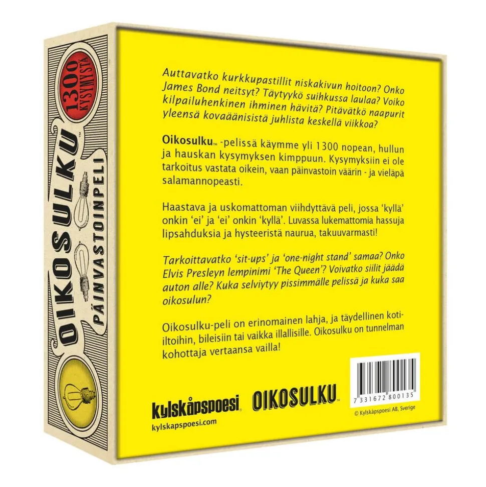 Kylskåpspoesi partypeli Oikosulku