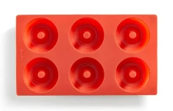 Lekue donitsivuoka 6 kpl silikonia punainen