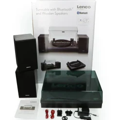 Lenco vinyylilevysoitin + kaiuttimet LS-300  musta