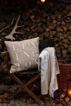 Lexington huopa kierrätettyä puuvillaa beige-valkoinen