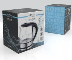 Livia lasinen vedenkeitin 1,2 L 1500 W