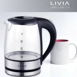 Livia lasinen vedenkeitin 1,2 L 1500 W