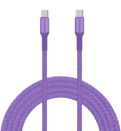 Livia latausjohto USB C-C, 60 W, 2 m lila