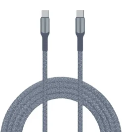 Livia latausjohto USB C-C, 60 W, 2 m harmaa