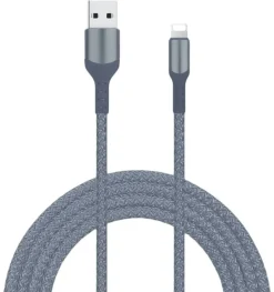 Livia latausjohto USB-lightning, 2 m harmaa