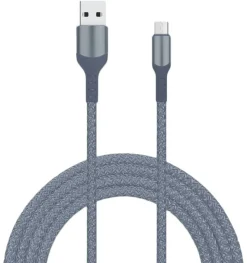 Livia latausjohto USB-micro USB, 2 m harmaa