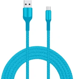Livia latausjohto USB-micro USB, 2 m turkoosi