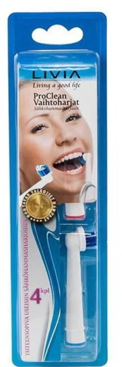 Livia sähköhammasharjan vaihtopää 4-os.