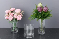 4Living maljakko sylinteri 12x18 cm kirkas