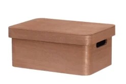 4Living puulaatikko kannella 30x21x13 cm ruskea