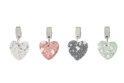 4Living pöytäliinan tuulipainot sydämet 4 kpl