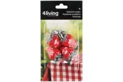 4Living pöytäliinan tuulipaino mansikka 4 kpl