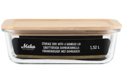 Maku säilytysrasia 1,52 L lasi/bambu