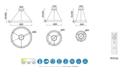 Mantra Niseko riippuvalaisin Ø 65 cm kaukosäätimellä musta