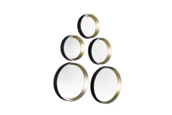 Mirrors and More peilisetti Vivien 5-pack musta/kulta