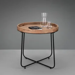 Mirrors and More pöytä Jette Ø66 cm musta/puu