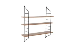 Mirrors and More seinähylly Clara 3-os musta/puu