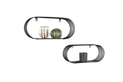 Mirrors and More seinähyllysetti Joyce 2-pack musta