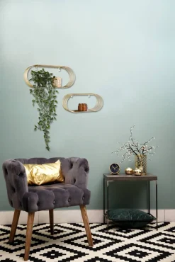 Mirrors and More seinähyllysetti Joyce 2-pack kulta