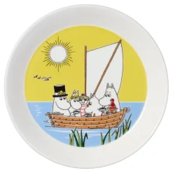 Moomin Arabia Sesonki lautassetti 19 cm Talvinuotio & Purjeh