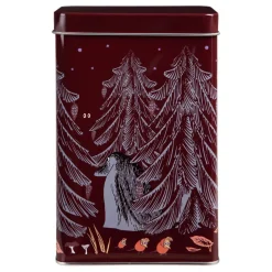 Moomin kahvipurkki Ikimetsä punainen