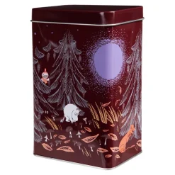 Moomin kahvipurkki Ikimetsä punainen