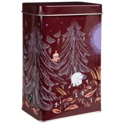Moomin kahvipurkki Ikimetsä punainen