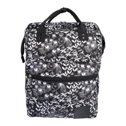 Moomin reppu Samu Esikko mustavalkoinen