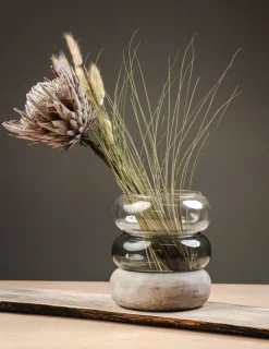 Muurla Rinkeli kynttilälyhty/maljakko harmaa 18,5 cm