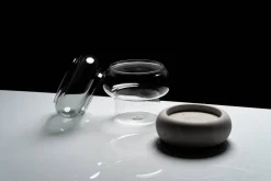 Muurla Rinkeli kynttilälyhty/maljakko harmaa 18,5 cm