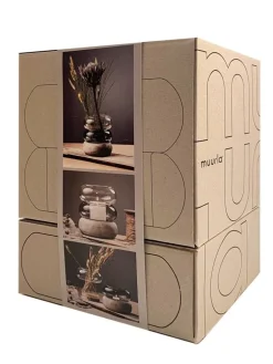 Muurla Rinkeli kynttilälyhty/maljakko harmaa 18,5 cm