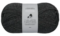 Novita 7 Veljestä lanka 100 g 044 grafiitti
