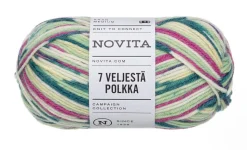 Novita 7 Veljestä lanka Polkka 100 g hedelmä 8011