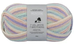 Novita 7 Veljestä Raita lanka 100 g morsiuskaari 974