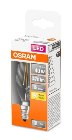 Osram LED Kierre kynttilälamppu 470lm 2700K E14