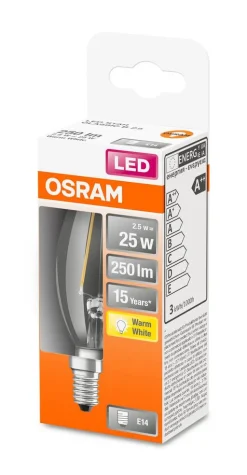 Osram LED kynttilälamppu 250lm 2700K E14