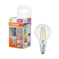 Osram LED Star Classic P 25 Filament 1.8W 840 Clear E14